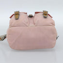 PRADA Backpack Nylon Pink Silver Auth 182817-5