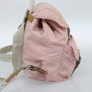 PRADA Backpack Nylon Pink Silver Auth 182817-3