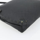 GUCCI Micro GG Supreme Shoulder Bag PVC Black Gold Auth 182820-13