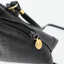 GUCCI Micro GG Supreme Shoulder Bag PVC Black Gold Auth 182820-14