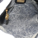 GUCCI Micro GG Supreme Shoulder Bag PVC Black Gold Auth 182820-16