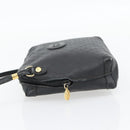 GUCCI Micro GG Supreme Shoulder Bag PVC Black Gold Auth 182820-4