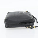 GUCCI Micro GG Supreme Shoulder Bag PVC Black Gold Auth 182820-5