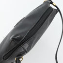 GUCCI Micro GG Supreme Shoulder Bag PVC Black Gold Auth 182820-6