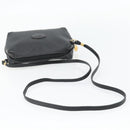GUCCI Micro GG Supreme Shoulder Bag PVC Black Gold Auth 182820-7