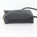 GUCCI Micro GG Supreme Shoulder Bag PVC Black Gold Auth 182820-9