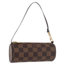 LOUIS VUITTON Damier Ebene Papillon Pouch LV Auth 182825-1