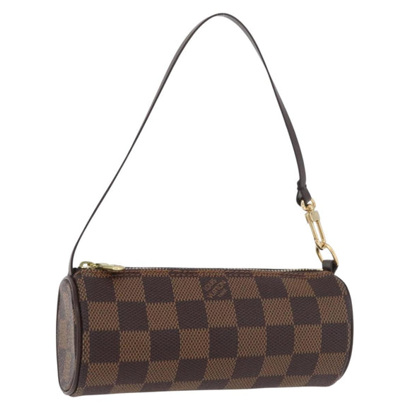 LOUIS VUITTON Damier Ebene Papillon Pouch LV Auth 182825