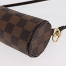 LOUIS VUITTON Damier Ebene Papillon Pouch LV Auth 182825-15