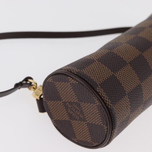 LOUIS VUITTON Damier Ebene Papillon Pouch LV Auth 182825