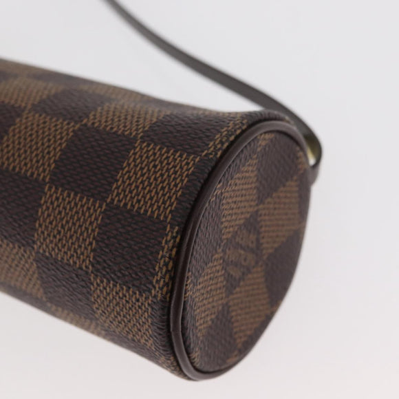 LOUIS VUITTON Damier Ebene Papillon Pouch LV Auth 182825