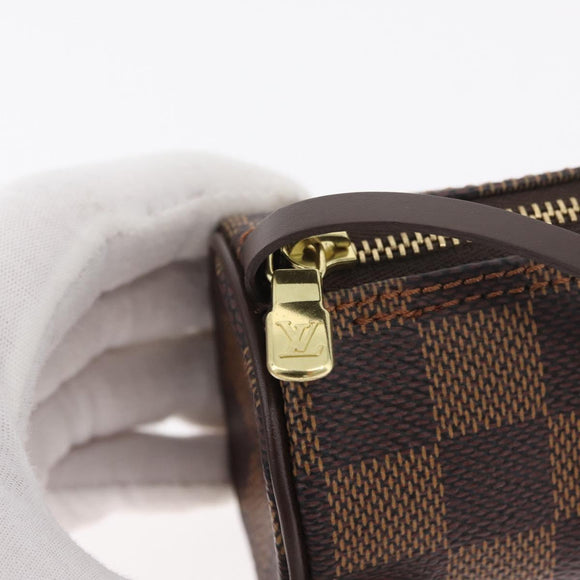 LOUIS VUITTON Damier Ebene Papillon Pouch LV Auth 182825