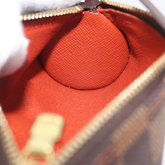 LOUIS VUITTON Damier Ebene Papillon Pouch LV Auth 182825
