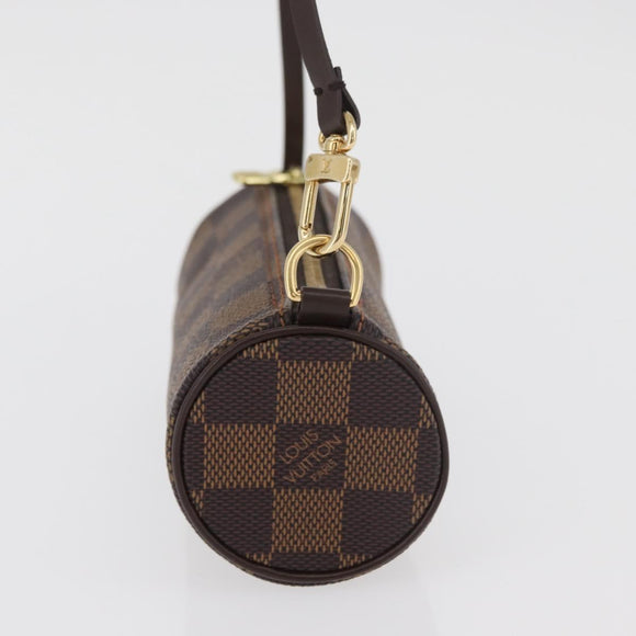 LOUIS VUITTON Damier Ebene Papillon Pouch LV Auth 182825