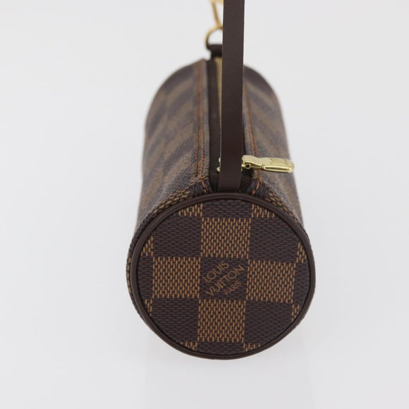 LOUIS VUITTON Damier Ebene Papillon Pouch LV Auth 182825