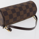 LOUIS VUITTON Damier Ebene Papillon Pouch LV Auth 182825-6