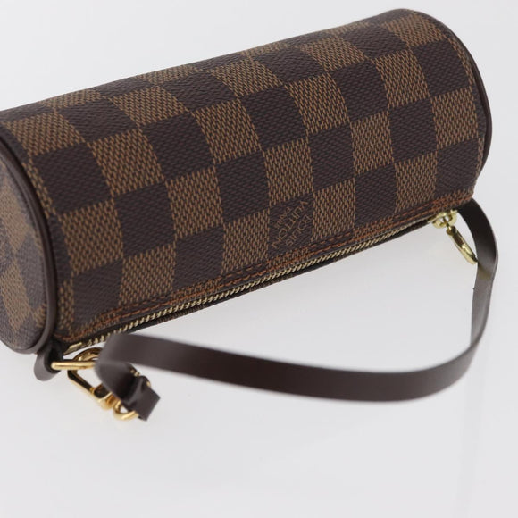 LOUIS VUITTON Damier Ebene Papillon Pouch LV Auth 182825