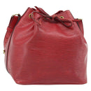 LOUIS VUITTON Epi Petit Noe Shoulder Bag Red M44107 LV Auth 182826-1