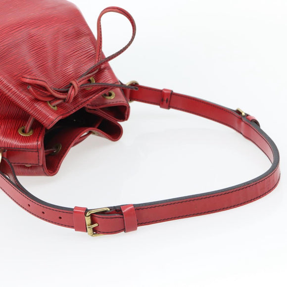 LOUIS VUITTON Epi Petit Noe Shoulder Bag Red M44107 LV Auth 182826