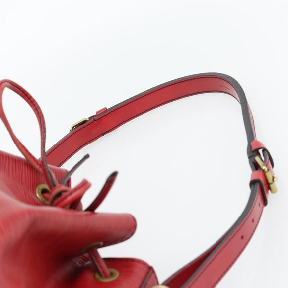 LOUIS VUITTON Epi Petit Noe Shoulder Bag Red M44107 LV Auth 182826