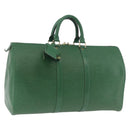 LOUIS VUITTON Epi Keepall 45 Boston Bag Green M42974 LV Auth 182828-1