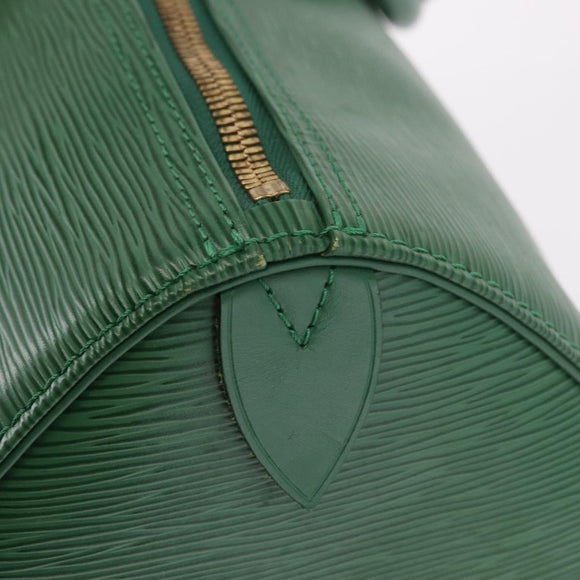 LOUIS VUITTON Epi Keepall 45 Boston Bag Green M42974 LV Auth 182828