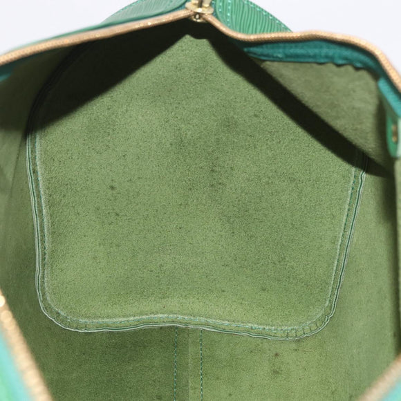LOUIS VUITTON Epi Keepall 45 Boston Bag Green M42974 LV Auth 182828