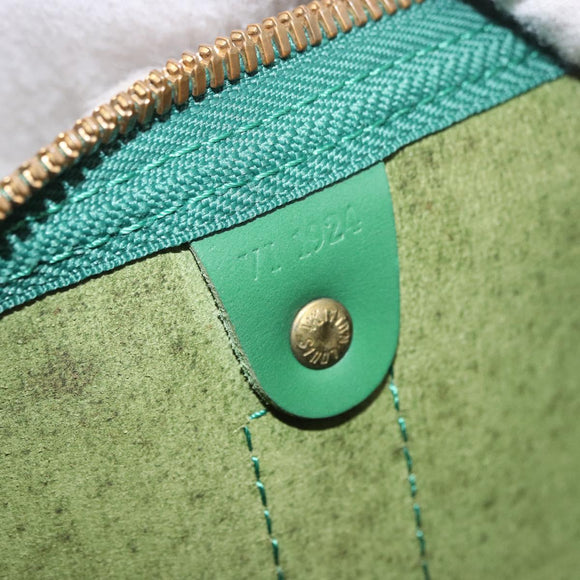 LOUIS VUITTON Epi Keepall 45 Boston Bag Green M42974 LV Auth 182828