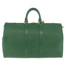 LOUIS VUITTON Epi Keepall 45 Boston Bag Green M42974 LV Auth 182828-3