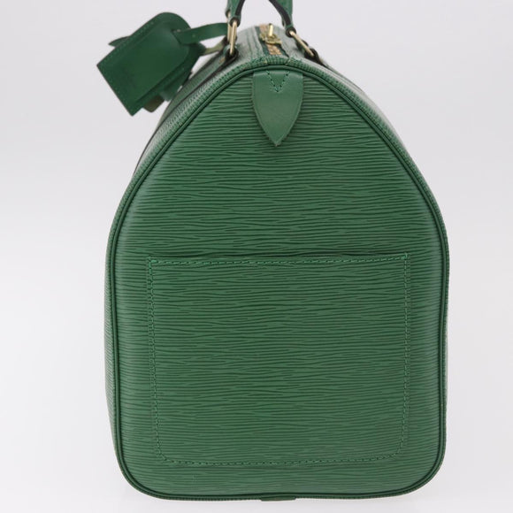 LOUIS VUITTON Epi Keepall 45 Boston Bag Green M42974 LV Auth 182828