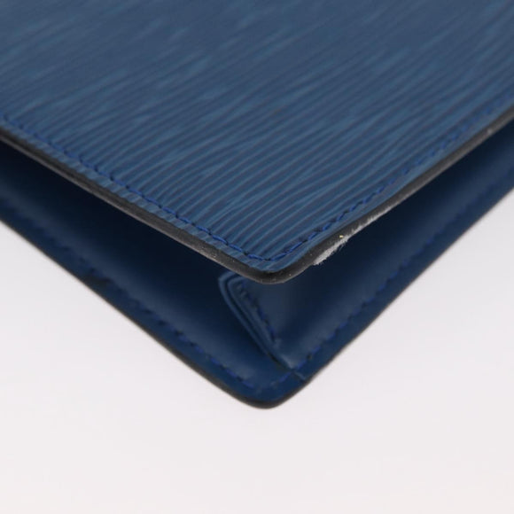 LOUIS VUITTON Epi Trousse Toilette15 Etui Blauw LV Auth 182832