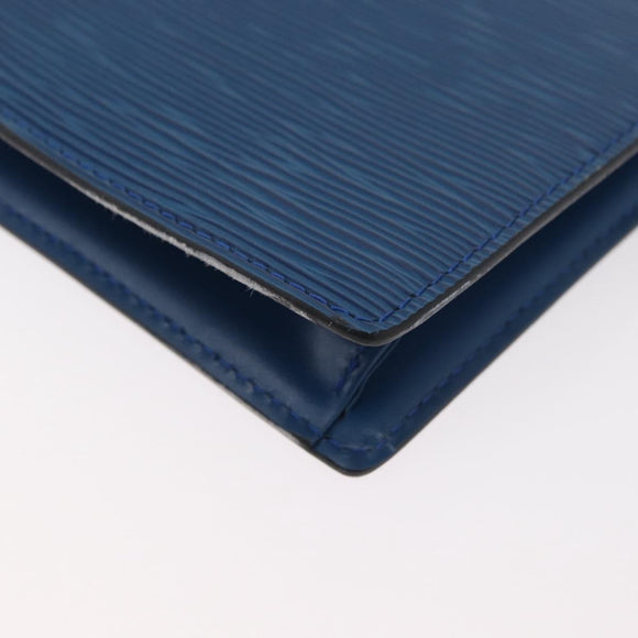 LOUIS VUITTON Epi Trousse Toilette15 Etui Blauw LV Auth 182832