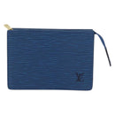 LOUIS VUITTON Epi Trousse Toilette15 Etui Blauw LV Auth 182832-13