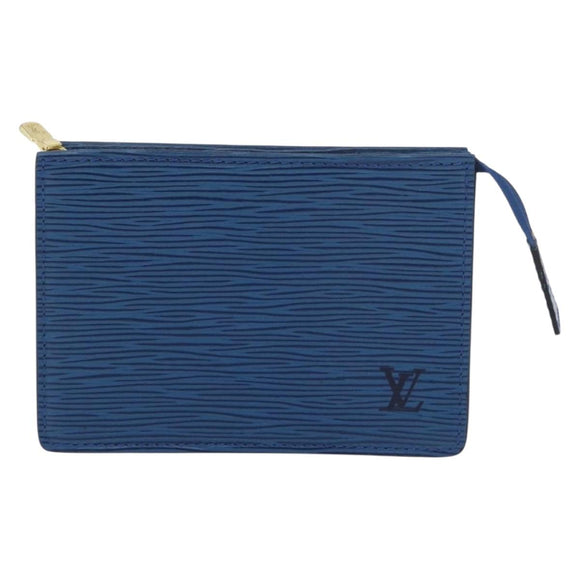 LOUIS VUITTON Epi Trousse Toilette15 Etui Blauw LV Auth 182832