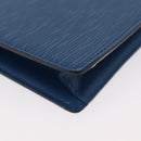 LOUIS VUITTON Epi Trousse Toilette15 Etui Blauw LV Auth 182832-7