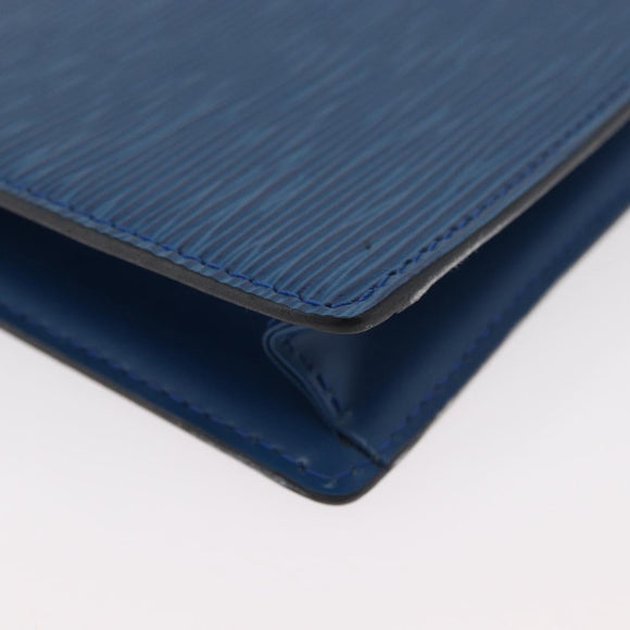 LOUIS VUITTON Epi Trousse Toilette15 Etui Blauw LV Auth 182832