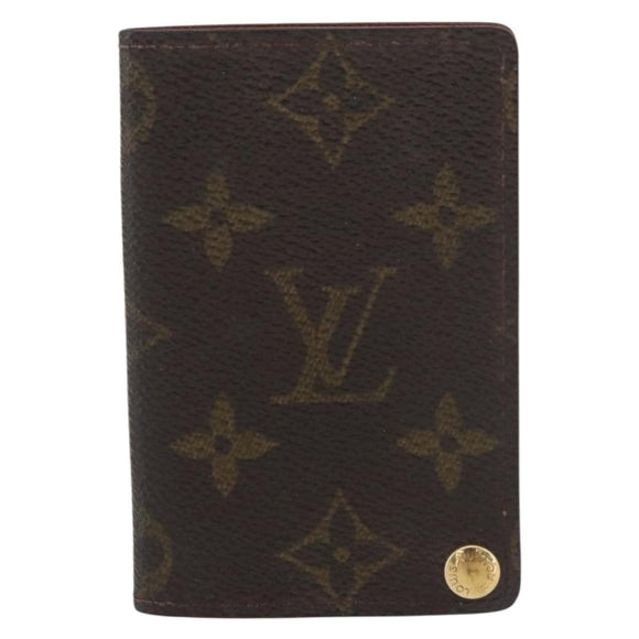LOUIS VUITTON Monogram Porto Cartes Crdit Pression Card Case M60937 Auth 182835