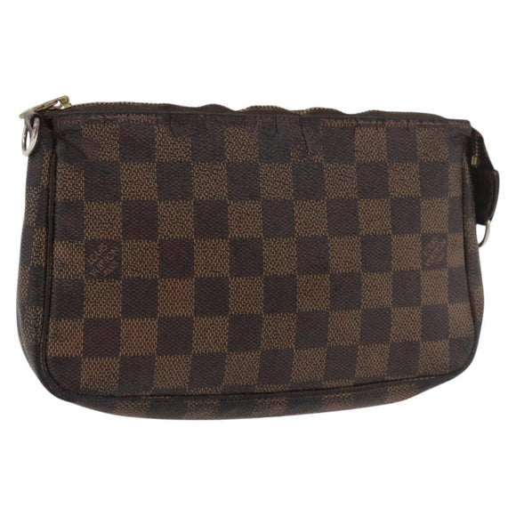 LOUIS VUITTON Damier Ebene Pochette Accessoires Pouch N41206 LV Auth 182838