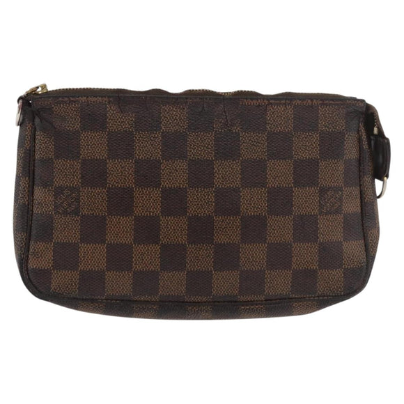 LOUIS VUITTON Damier Ebene Pochette Accessoires Pouch N41206 LV Auth 182838