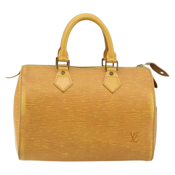 LOUIS VUITTON Epi Speedy 25 Hand Bag Tassili Yellow M43019 LV Auth 182845