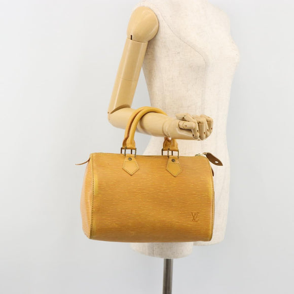 LOUIS VUITTON Epi Speedy 25 Hand Bag Tassili Yellow M43019 LV Auth 182845
