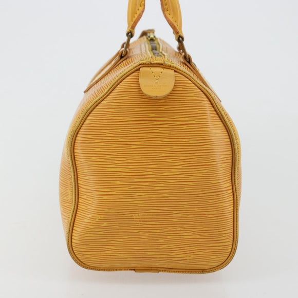 LOUIS VUITTON Epi Speedy 25 Hand Bag Tassili Yellow M43019 LV Auth 182845