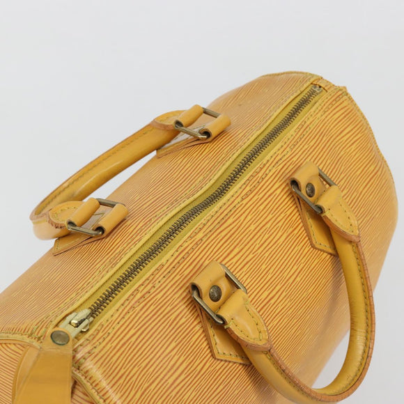LOUIS VUITTON Epi Speedy 25 Hand Bag Tassili Yellow M43019 LV Auth 182845