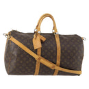 LOUIS VUITTON Monogram Keepall Bandouliere 50 Boston Tasche M41416 LV Auth 182846-1
