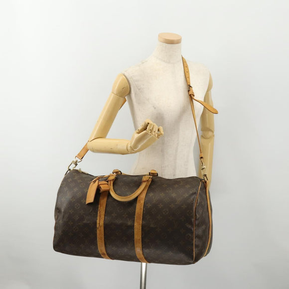 LOUIS VUITTON Monogram Keepall Bandouliere 50 Boston Tasche M41416 LV Auth 182846