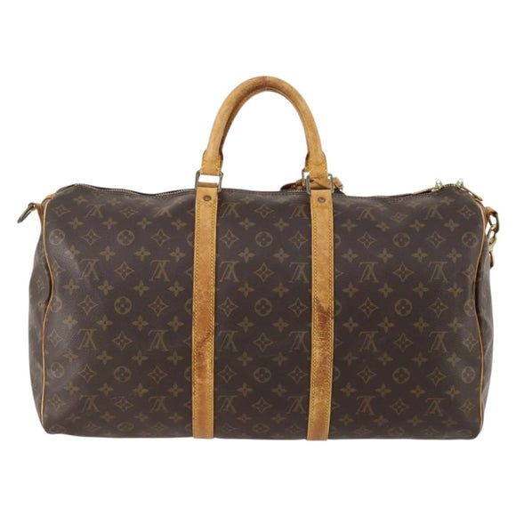 LOUIS VUITTON Monogram Keepall Bandouliere 50 Boston Tasche M41416 LV Auth 182846