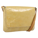LOUIS VUITTON Monogram Vernis Thompson Street Tas Beige M91301 LV Auth 182856-1