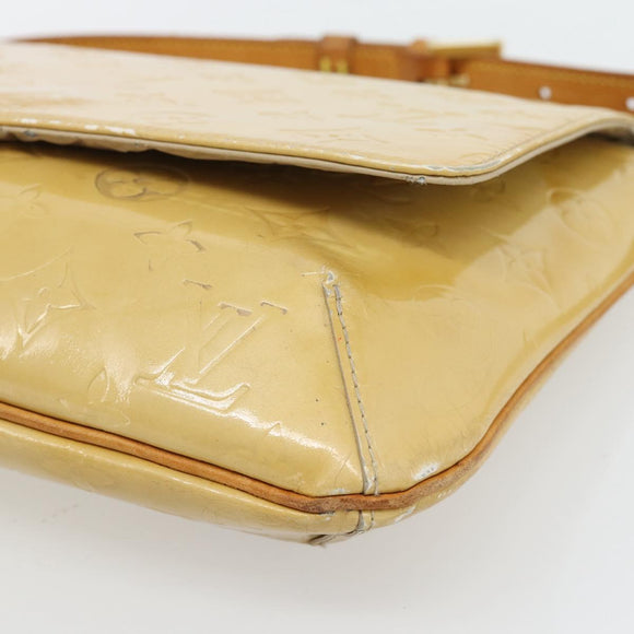 LOUIS VUITTON Monogram Vernis Thompson Street Tas Beige M91301 LV Auth 182856