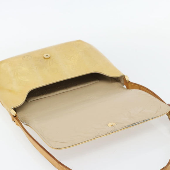 LOUIS VUITTON Monogram Vernis Thompson Street Tas Beige M91301 LV Auth 182856