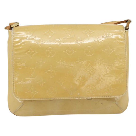 LOUIS VUITTON Monogram Vernis Thompson Street Tas Beige M91301 LV Auth 182856